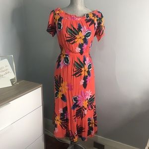 Old Navy Tropical Print Midi Dress